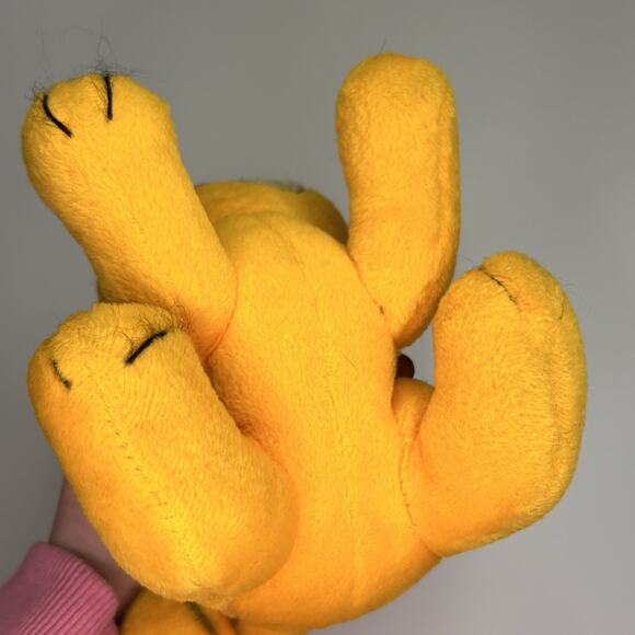 1978 Garfield Cat Plush Fine Toy Co Paws 6 Inch Vintage Stuffed Animal Orange - Picture 5 of 6